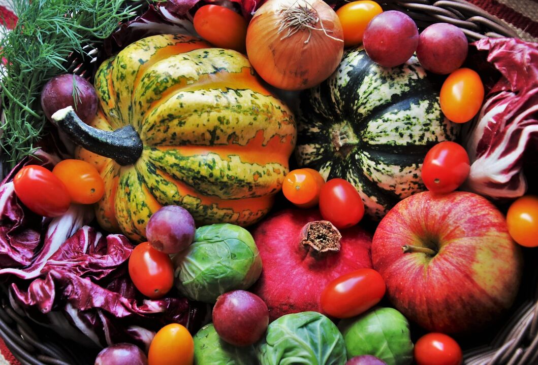 Kostholdet til personer med blodtype II bør bestå av grønnsaker og frukt. 