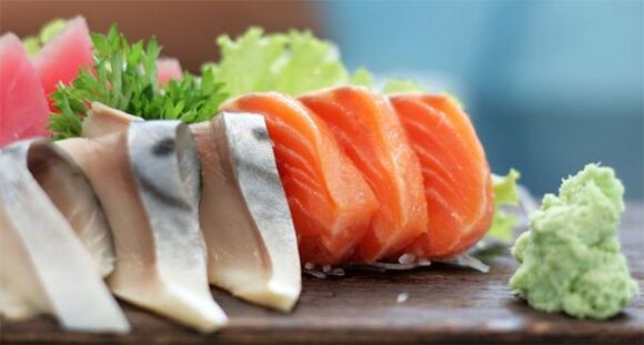 På det japanske kostholdet kan du spise fisk, men uten salt
